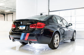 AWE Tuning BMW F3X 340i Touring Edition Axle-Back Exhaust - Diamond Black Tips (102mm) - Mo-Moto