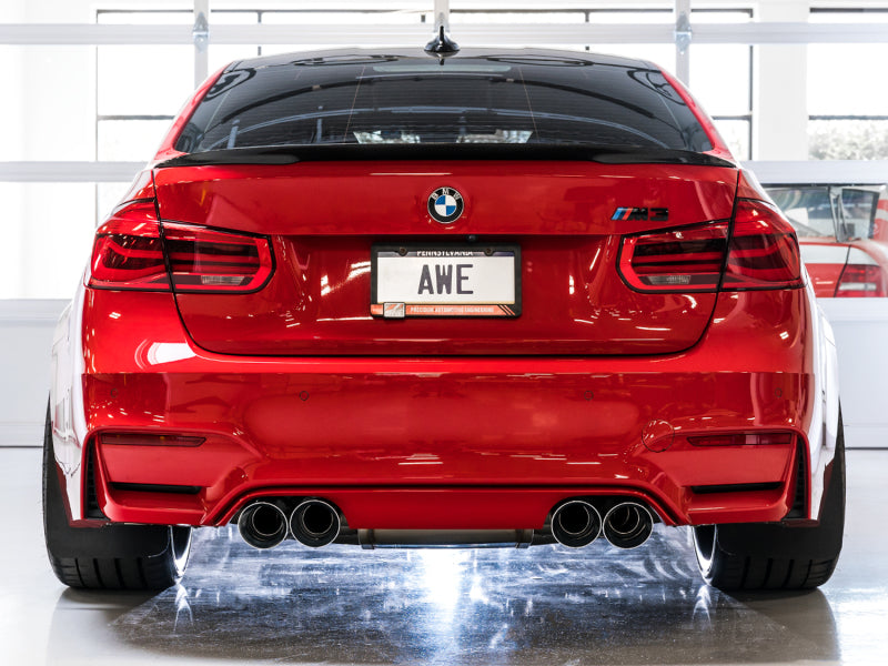 AWE Tuning BMW F8X M3/M4 SwitchPath Catback Exhaust - Diamond Black Tips - Mo-Moto
