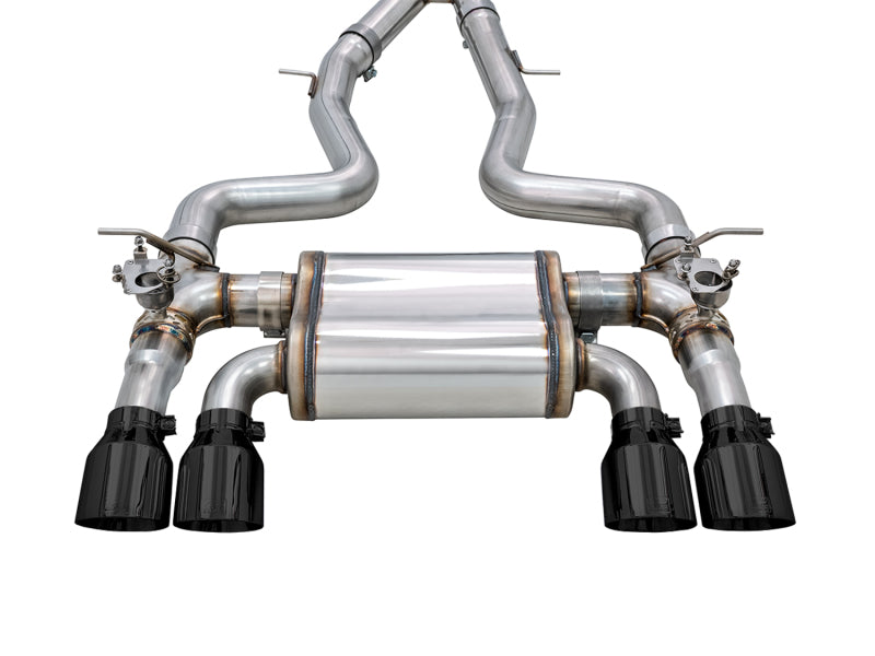 AWE Tuning BMW F8X M3/M4 SwitchPath Catback Exhaust - Diamond Black Tips - Mo-Moto