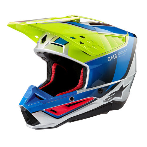 S-M5 Sail Helmet Ylw Fluo/Enamel Blu/Slv G 2x