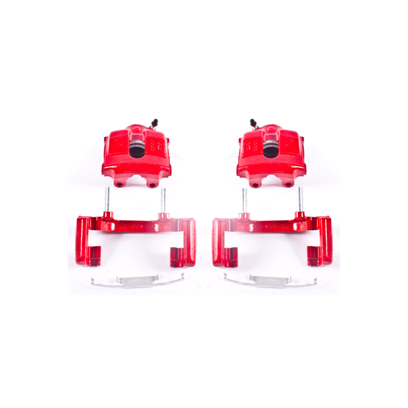 Power Stop 01-05 BMW 320i Front Red Calipers w/Brackets - Pair