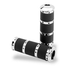 Load image into Gallery viewer, Performance Machine Handle Grip Set- XL Rubber 2K7 - Chrome