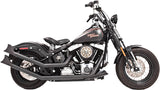 Upsweep W/Fishtails Black `86-17 Softail