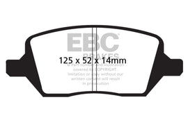 EBC 04-05 Buick Terraza 3.5 FWD Greenstuff Rear Brake Pads