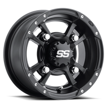 Load image into Gallery viewer, ITP SS 112 9x8 / 4x110 BP / 3+5 Offset Black Wheel