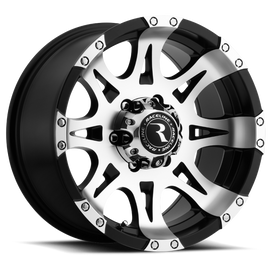 Raceline 982 Raptor 16x8in / 8x170 BP / 0mm Offset / 130.81mm Bore - Black & Machined Wheel