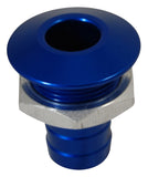 Billet Thru-Hull Water Fitting Bilge Pump Outlet Blue
