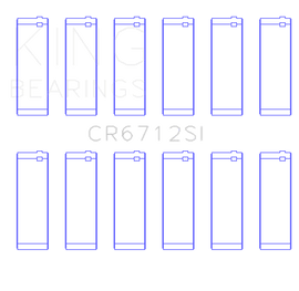 King Engine Bearings Ford V6 Triton/Ohv (Size +0.75mm) Connecting Rod Bearing Set
