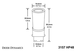 Diode Dynamics 3157 LED Bulb HP48 LED - Amber (Single)