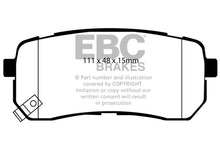 Load image into Gallery viewer, EBC 15+ Kia Sedona 3.3 Ultimax2 Rear Brake Pads