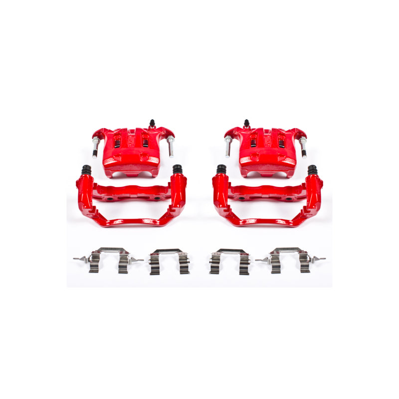 Power Stop 03-04 Infiniti M45 Front Red Calipers w/Brackets - Pair