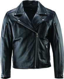River Road Ironclad Classic Leather Jacket Black - 3XL