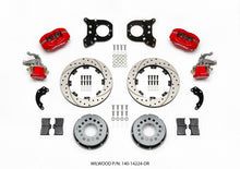 Load image into Gallery viewer, Wilwood Forged Dynalite P/S Rear Kit w/MC4 P-Brake Drill Red Chev 12 Bolt w/Clip Eliminator