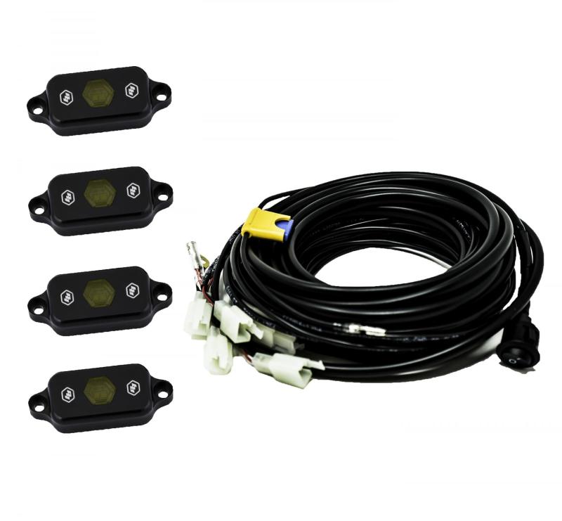 Baja Designs Universal Amber Rock Light Kit - Mo-Moto