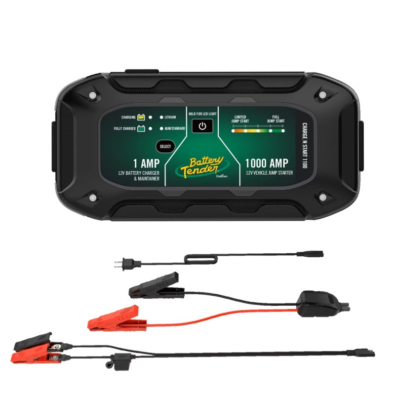 Battery Tender Charge N Start 1100 1A Battery Charger & 1000A Jump Starter - Mo-Moto