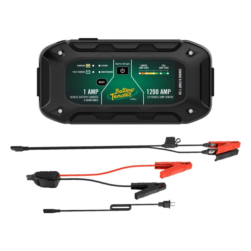Battery Tender Charge N Start 1120 1A Battery Charger & 1200A Jump Starter - Mo-Moto