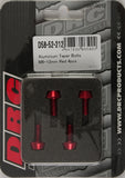 Aluminum Taper Bolts Red M6x12mm 4/Pk