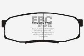 EBC 08+ Lexus LX570 5.7 Extra Duty Rear Brake Pads