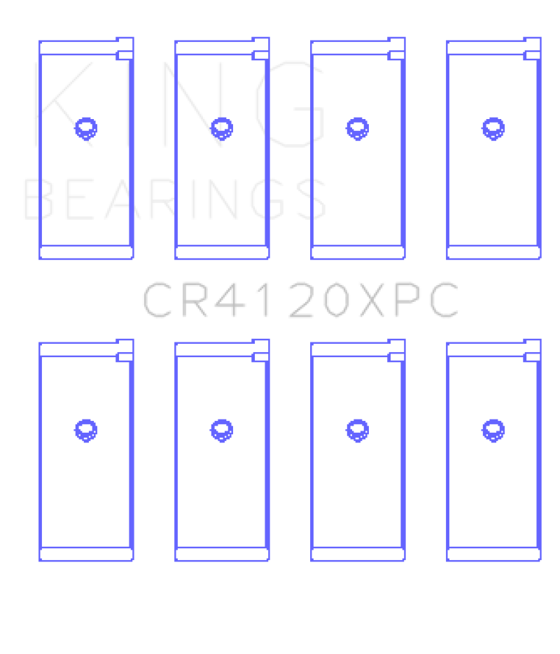 King Mitsubishi 4G63/4G64 Coated Connecting Rod Bearing Set of 4 - Size +.026mm