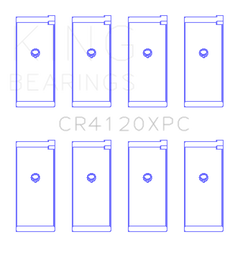 King 1992+ Mitsubishi 4G63/4G64 EVO I-IV (Size 0.5) Connecting Rod Bearing Set