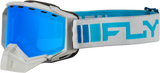 Zone Snow Goggle Silver/Blue W/ Sky Blue Mirror/Blue Lens