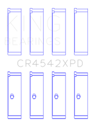 King Honda K-Series (except A3) 16v 2.0L/2.3L/2.4 XP Tri-Metal Performance Rod Bearing - Set of 4