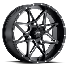 Load image into Gallery viewer, ITP Tornado 15X7 / 4x110 BP / 5+2 Offset Matte Black w/ Milled Accents Wheel