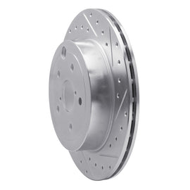 R1 08-20 Subaru WRX STI Rear Right Drilled & Slotted Silver Brake Rotor