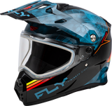 Trekker Cw Conceal Helmet Dual Shld Slate/Black/Red Md