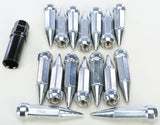 Spike Lug Nut 12mmx1.25 60' Chrome Tapered 17mm Hd W/Key