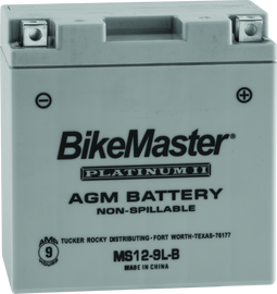BikeMaster AGM Battery - MS12-9L-B - Mo-Moto