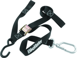 BikeMaster Tiedown 1-1/2in Swivel Softhook - Black - Mo-Moto