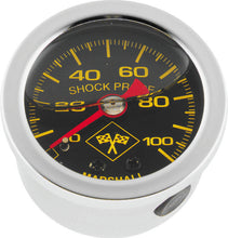 Load image into Gallery viewer, Bikers Choice 0-100 PSI Oil Pressure Gauge Black Face Stainless Bezel Liquid Filled Universal Custom - Mo-Moto