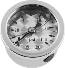 Bikers Choice 0-100 PSI Oil Pressure Gauge Engine Turned Face SS Bezel Liquid Filled Universal Cstm - Mo-Moto
