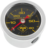 Bikers Choice 0-60 PSI Oil Pressure Gauge Black Face Stainless Bezel Liquid Filled Universal Custom