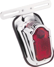 Bikers Choice 40-54 Big Twin And Custom Use Chrome Tombstone Taillight 12V Replaces H-D 68003-47T - Mo-Moto
