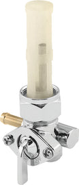 Bikers Choice Chrome 22MM Petcock With Screen Left Outlet Custom Universal - Mo-Moto