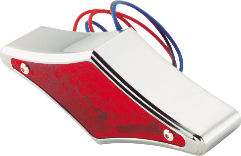 Bikers Choice Chrome Diamond LED Taillight Red Lens Universal Custom - Mo-Moto