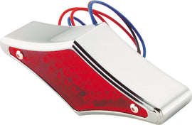 Bikers Choice Chrome Diamond LED Taillight Red Lens Universal Custom - Mo-Moto