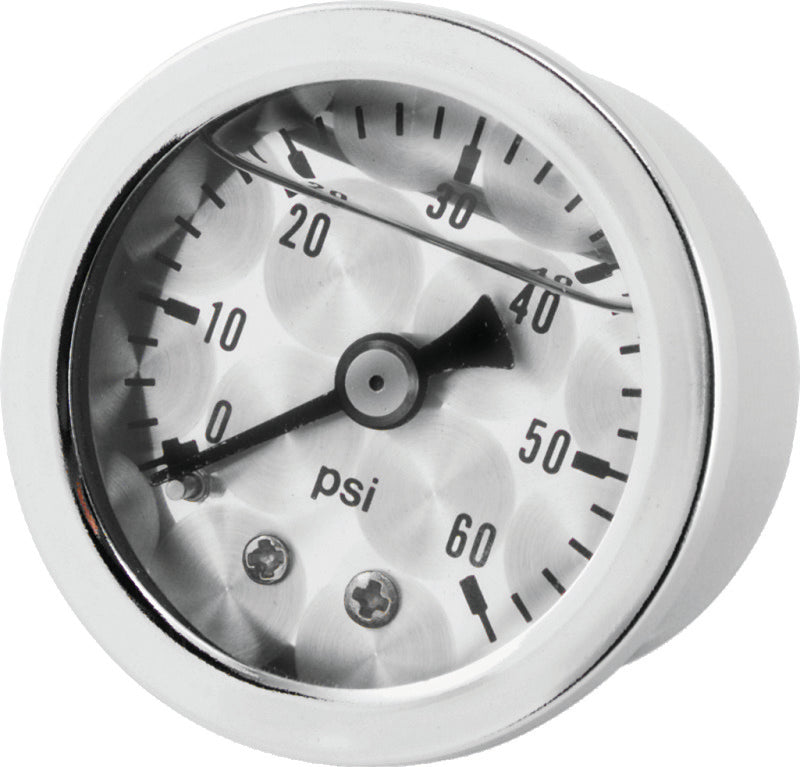 Bikers Choice Metallic Face Oil Pressure Gauge 0-60 Psi 1/8 NPT - Mo-Moto