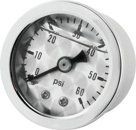 Bikers Choice Metallic Face Oil Pressure Gauge 0-60 Psi 1/8 NPT - Mo-Moto