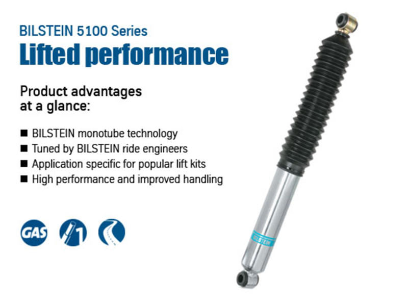 Bilstein 5100 Series 17-19 Nissan Titan Front 46mm Monotube Shock Absorber - Mo-Moto