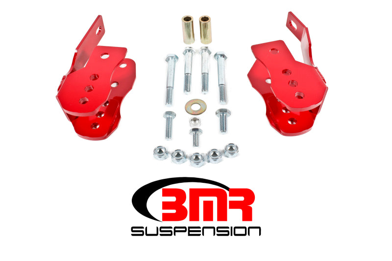 BMR 05-14 S197 Mustang Bolt-On Control Arm Relocation Brackets - Red - Mo-Moto