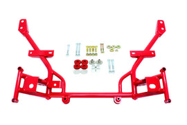 BMR 05-14 S197 Mustang K-Member w/ 1/2in Lowered Motor Mounts and STD. Rack Mounts - Red - Mo-Moto