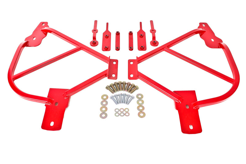 BMR 10-15 5th Gen Camaro Bolt-On Subframe Connectors - Red - Mo-Moto
