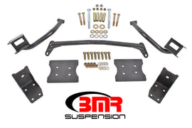 BMR 79-04 Fox Mustang Torque Box Reinforcement Plate Kit(TBR005H And TBR003H) - Black Hammertone - Mo-Moto