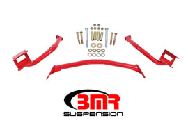 BMR 79-04 Fox Mustang Tubular Style Upper Torque Box Reinforcement Plates - Red - Mo-Moto