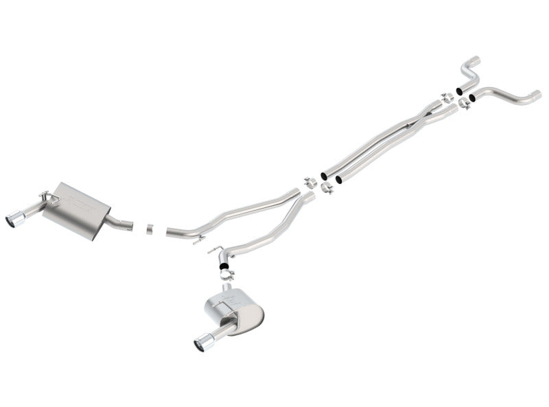 Borla 14-15 Camaro 3.6L V6 Single Split Rear Exit Touring Catback Exhaust - Mo-Moto