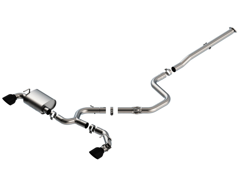 Borla 19-20 Hyundai Veloster N 2.0L I4 MT FWD 2DR 3in ATAK CatBack Exhaust w/ Black Chrome Tips - Mo-Moto
