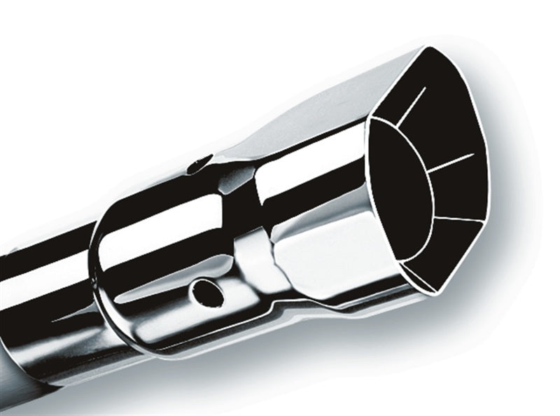 Borla Universal Polished Tip Single Square Angle-Cut Intercooled (inlet 2 1/2in. Outlet 2 7/8 x 2 3/ - Mo-Moto